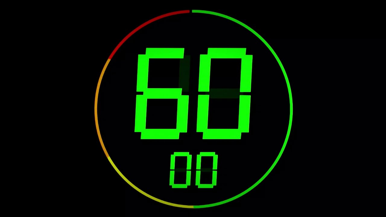 🇪🇳 [4K] Circle 1 min timer ( v 313 ) + music