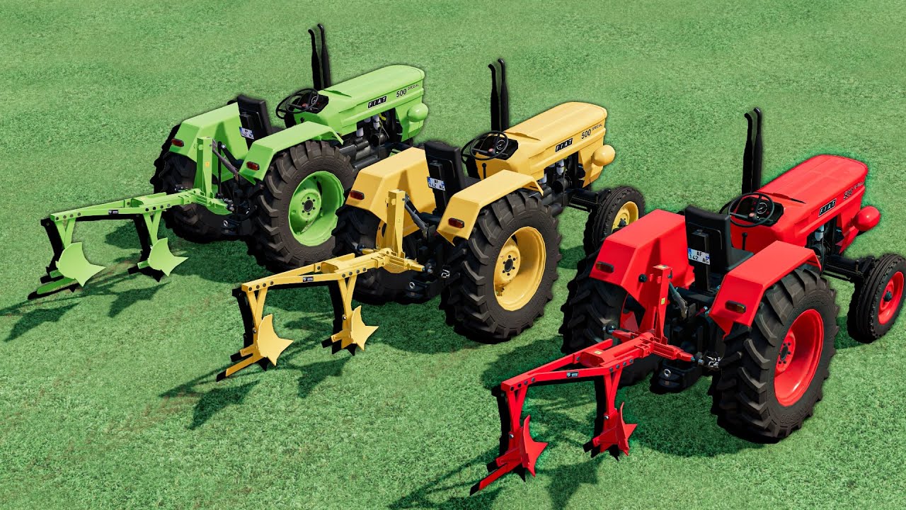 Work with Colors - PLOW WORK Mini Tractors Of Colors | Farming Simulator 22