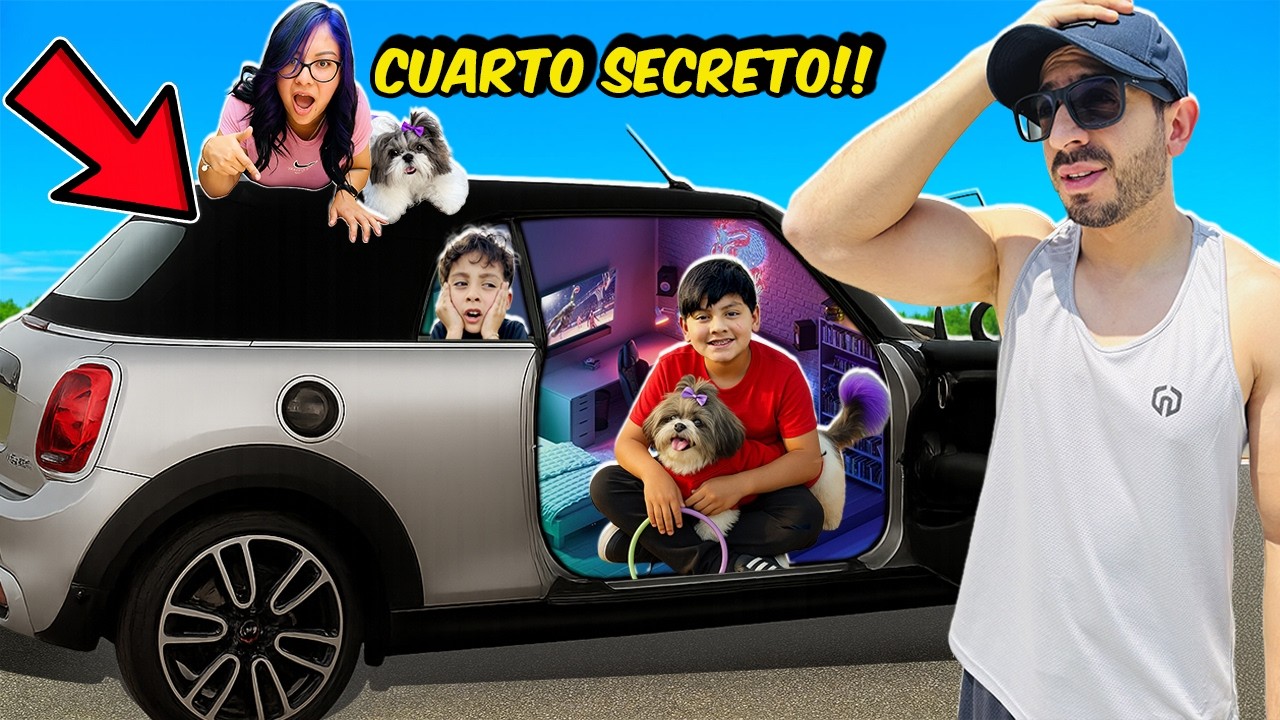 CONSTRUIMOS UN CUARTO SECRETO EN EL AUTO MINIATURA! | Family Juega