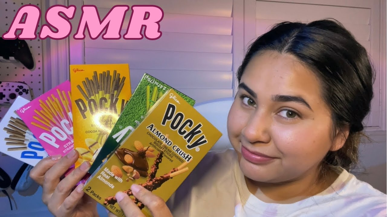 ASMR Pocky Mukbang / wrapper and eating sounds