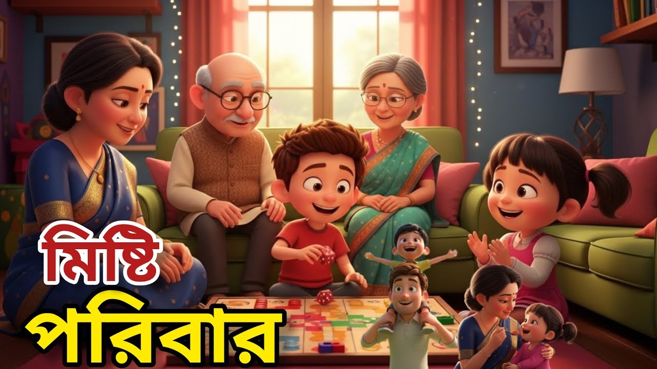 মিষ্টি পরিবার ছড়া | বাংলা ছড়া | বাবুদের প্রথম শব্দ | Bangla Rhymes & Kids Songs | NextChapterবাংলা