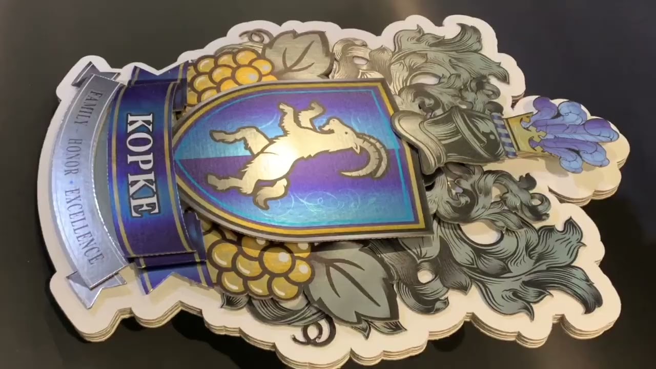 Vector cad cut foil corrugate Coat of Arms