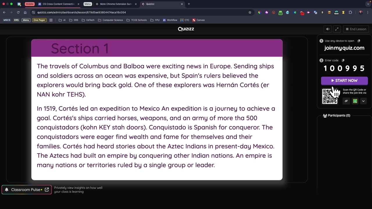 How to get started with a live, teacher-paced Quizizz Lesson