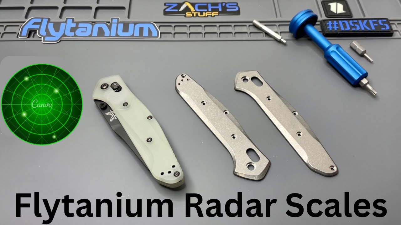 NEW Flytanium Radar Titanium Scales ~ Benchmade 940 Osborne