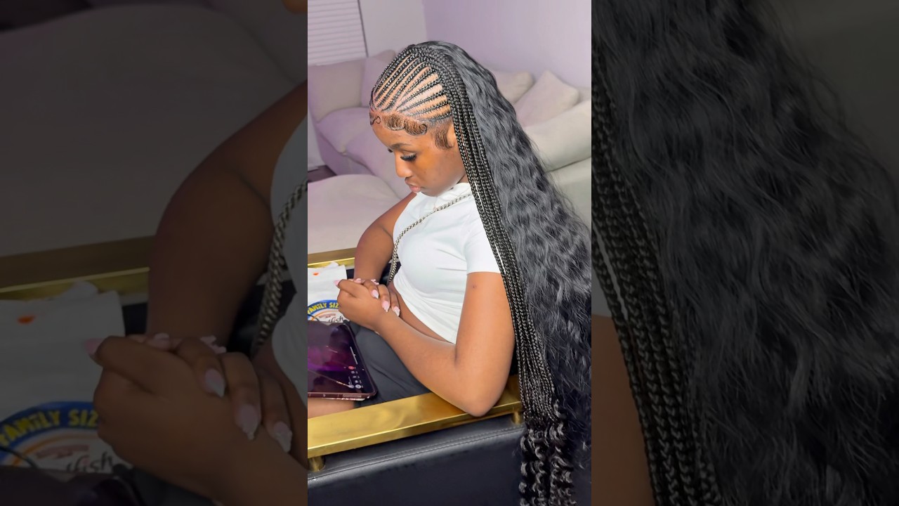 quick weave with fulani braids #braids #fulani #quickweave #fyp #explorepage #atlhairstylist