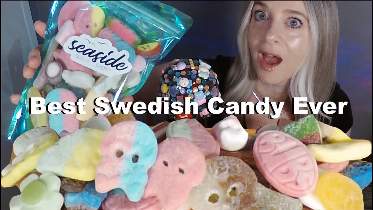 ASMR SWEDISH GUMMY CANDY Taste Test | Whispered Food Review #mukbang