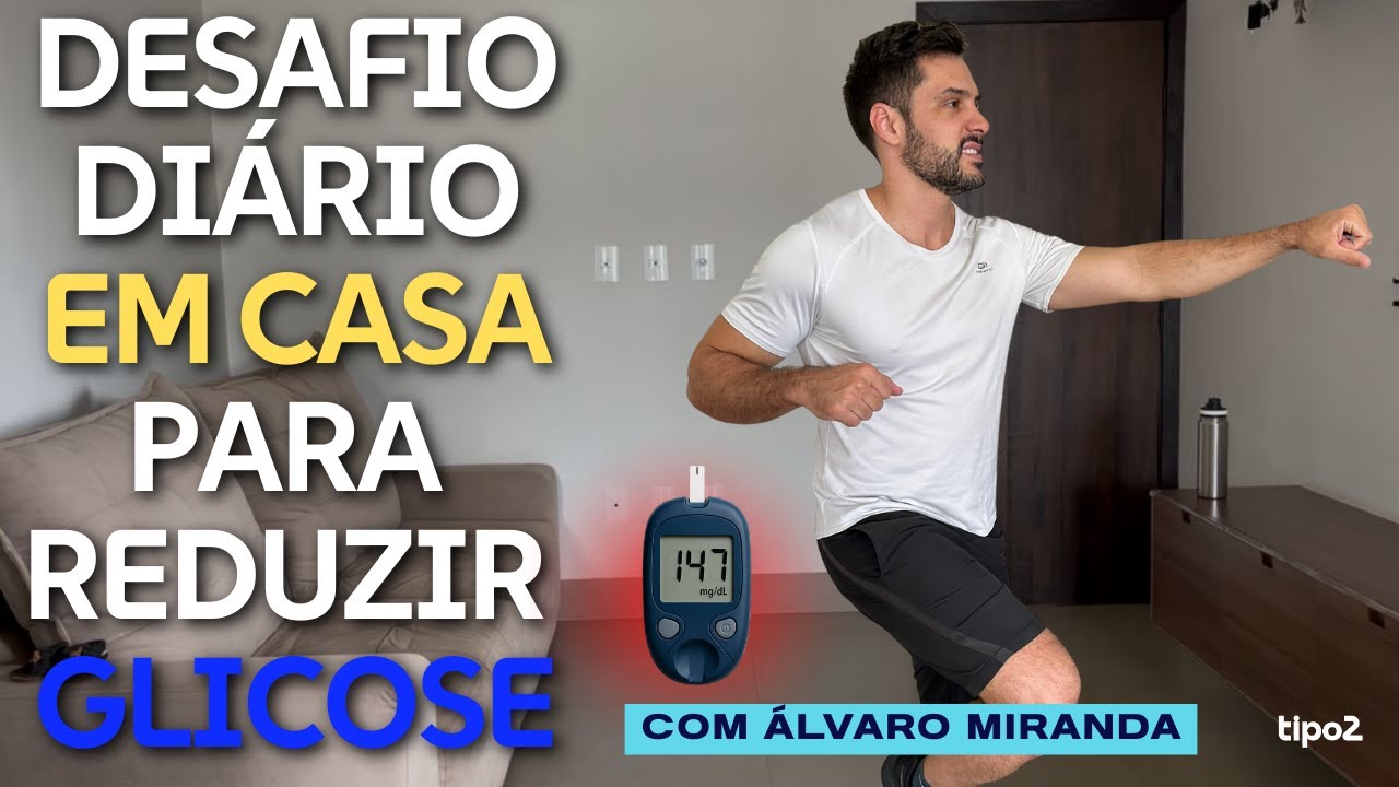 BAIXAR glicose RAPIDO | TREINE em casa e ganhe músculos | Iniciante | #diabetestipo2