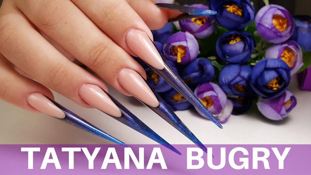 SUPER Long Stiletto Nails | Shaping Stiletto Nails How to | French Manicure