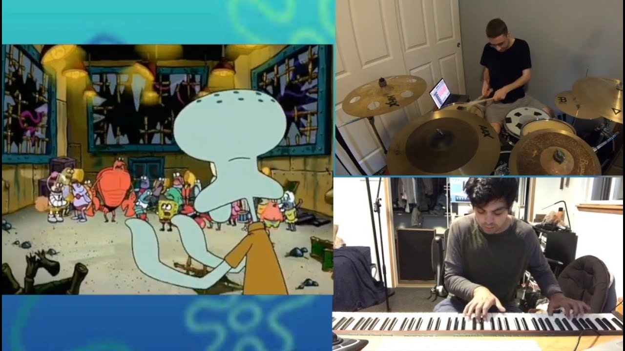 Spongebob Band Fight w/Drums & Piano