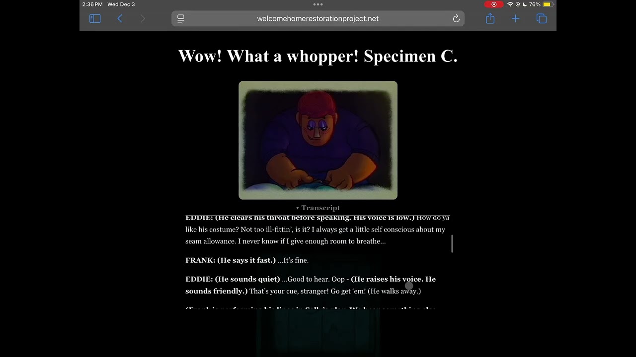 Welcome Home Update- Specimen C