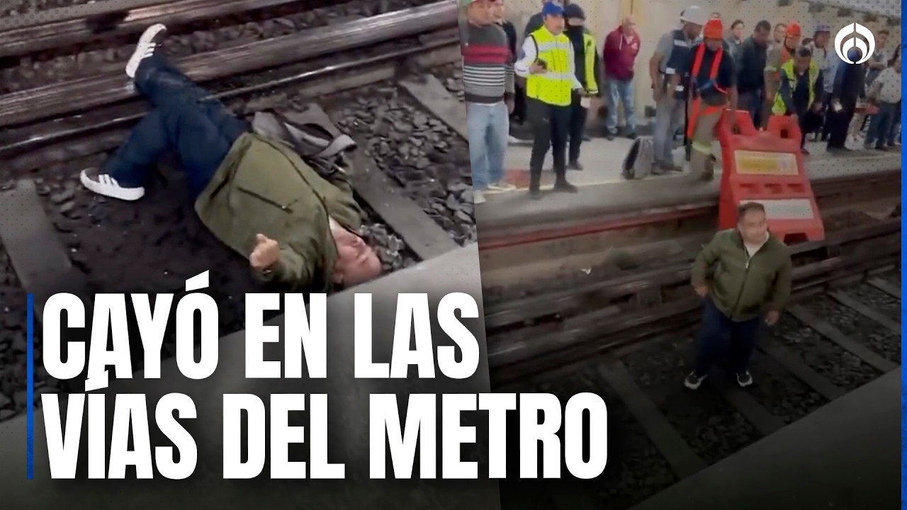 Hombre cae a las v&iacute;as del metro tras sufrir ataque epil&eacute;ptico