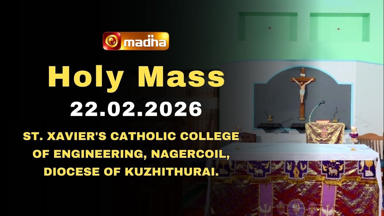 SUNDAY MASS ENGLISH | CYCLE  A | 22 FEBRUARY 2026 | 1:00 PM | KUZHITHURAI | @madhatelevision