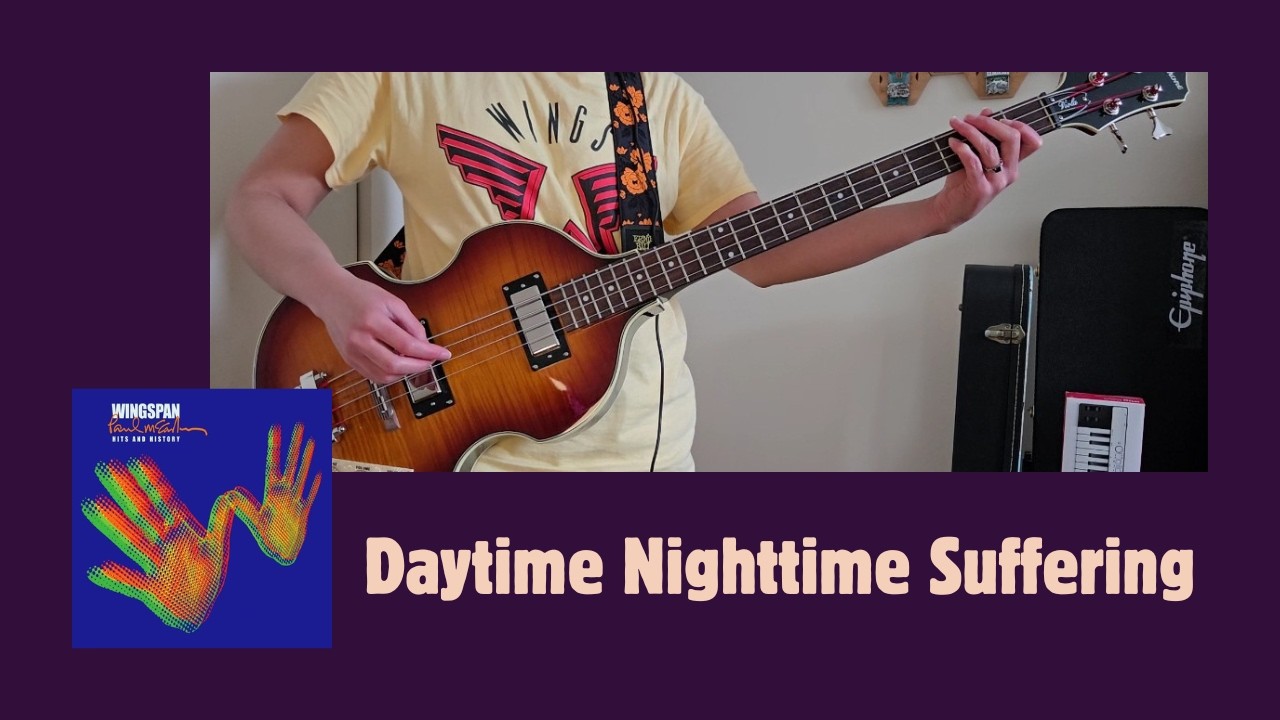 Wings -  Daytime Nighttime Suffering (Bass Cover)