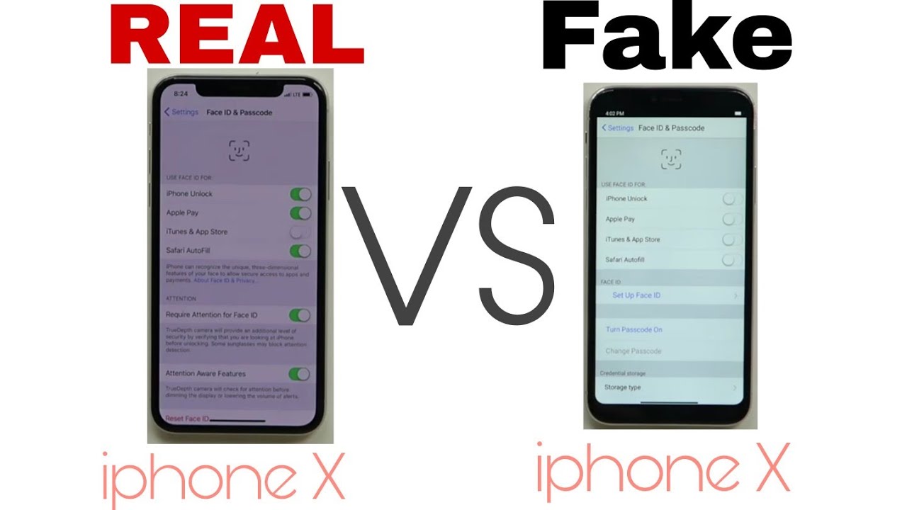 Real iphoneX  vs Fake iphoneX