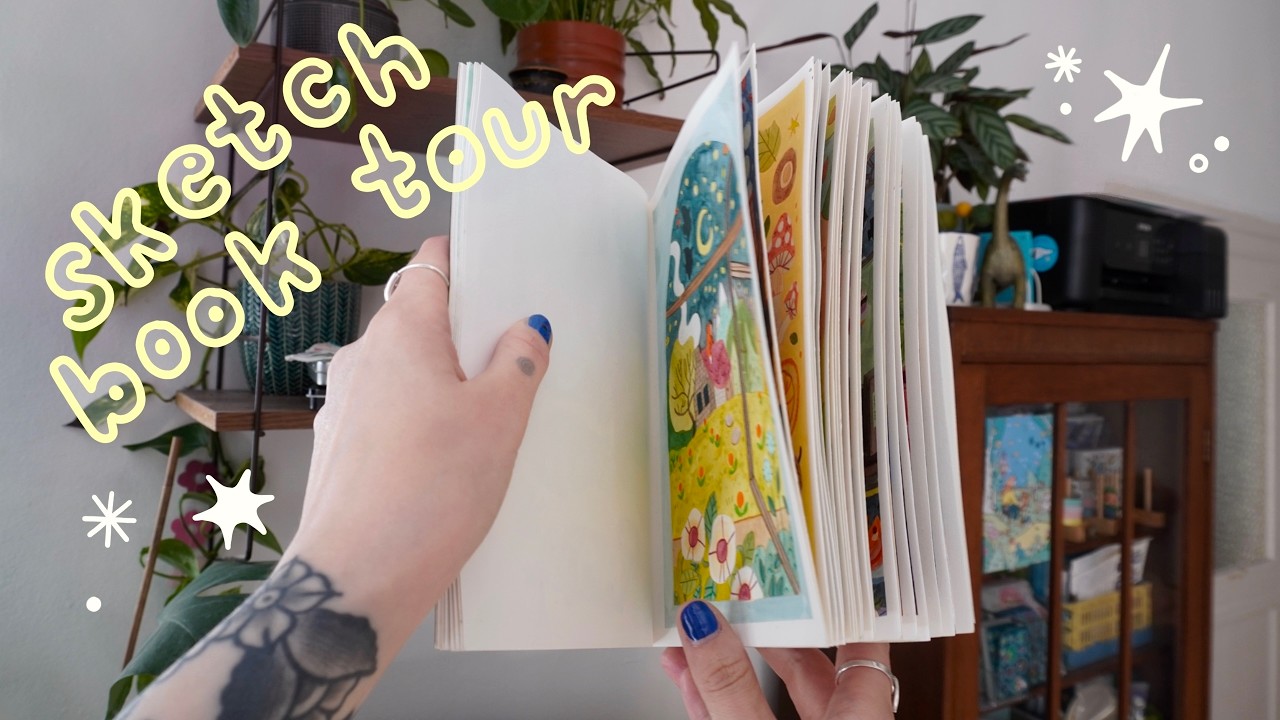 sketchbook tour ✏️✨ full of watercolor paintings