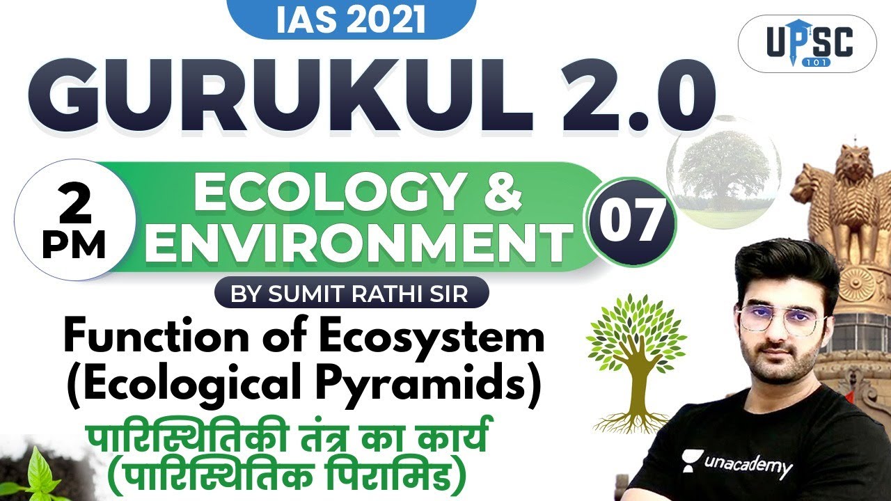 IAS 2021 | Gurukul 2.0 | Ecology & Environment by Sumit Rathi | Function of Ecosystem