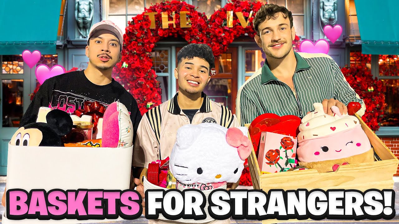 HANDING OUT VALENTINES BASKETS TO STRANGERS!!!
