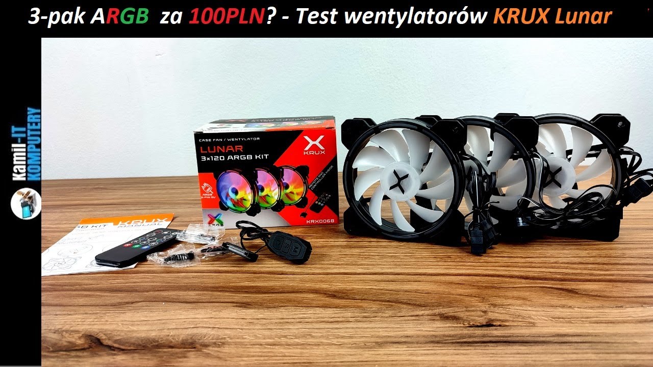 Krux Lunar - 3pak wentylator&oacute;w ARGB w rozsądnej cenie