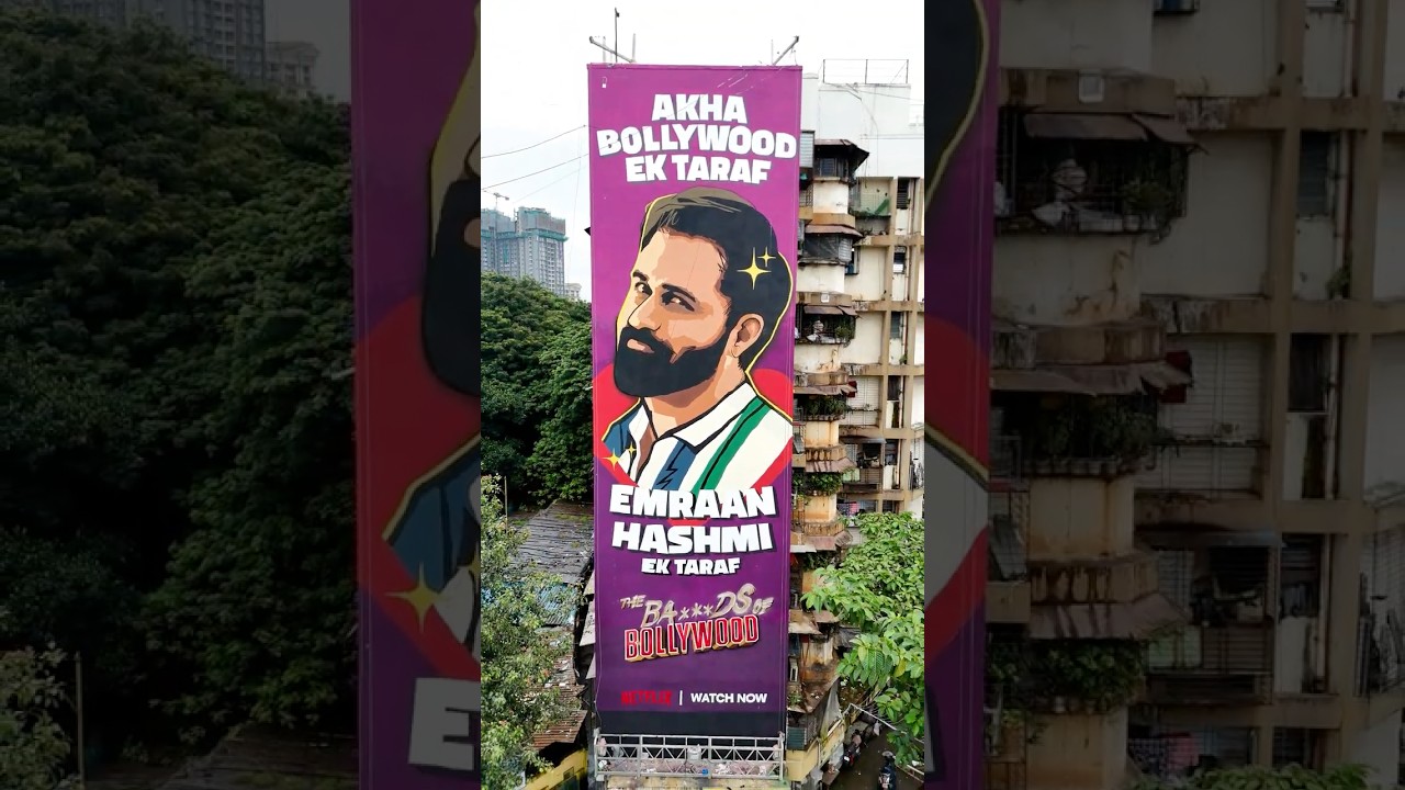 Emraan Hashmi MASSIVE Building Art In Mumbai 🤯❤️&zwj;🔥  #TheBadsOfBollywood