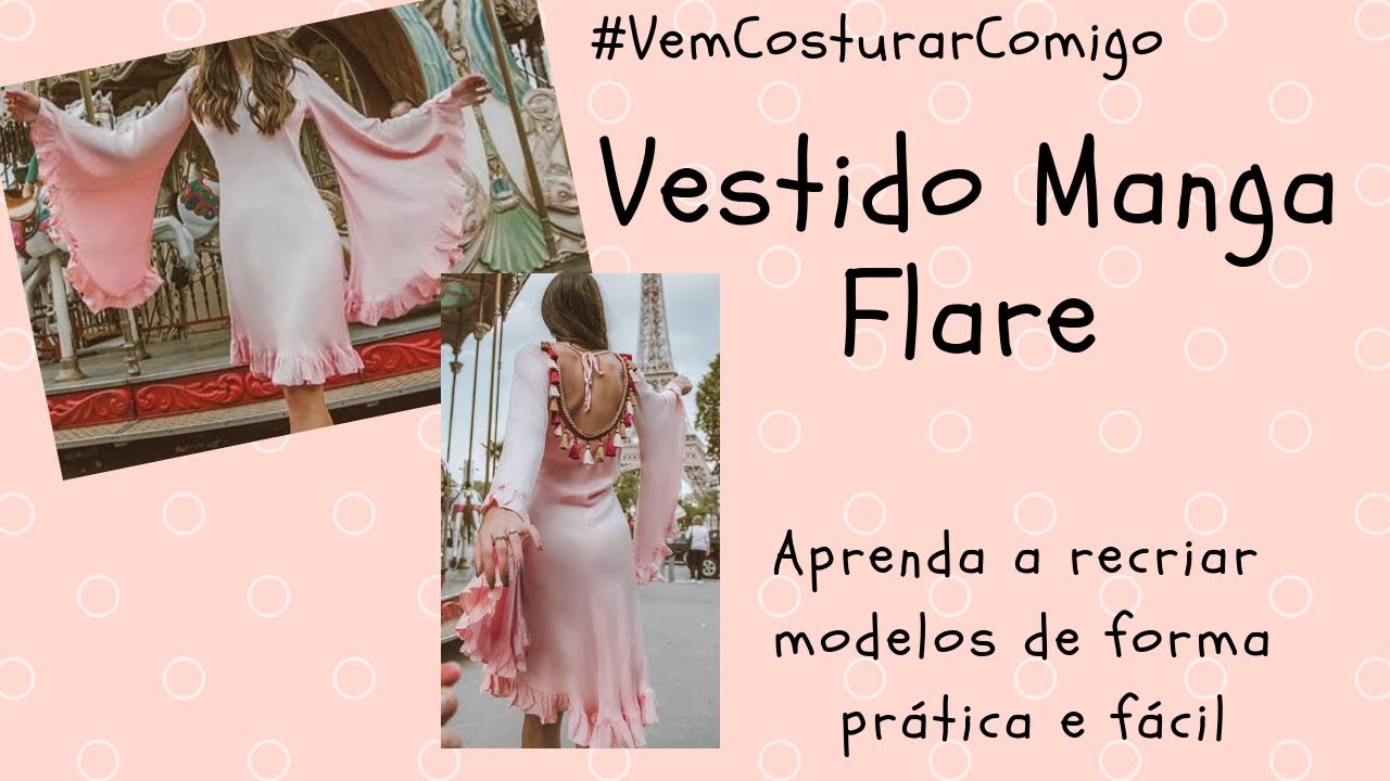 Vestido Manga Flare