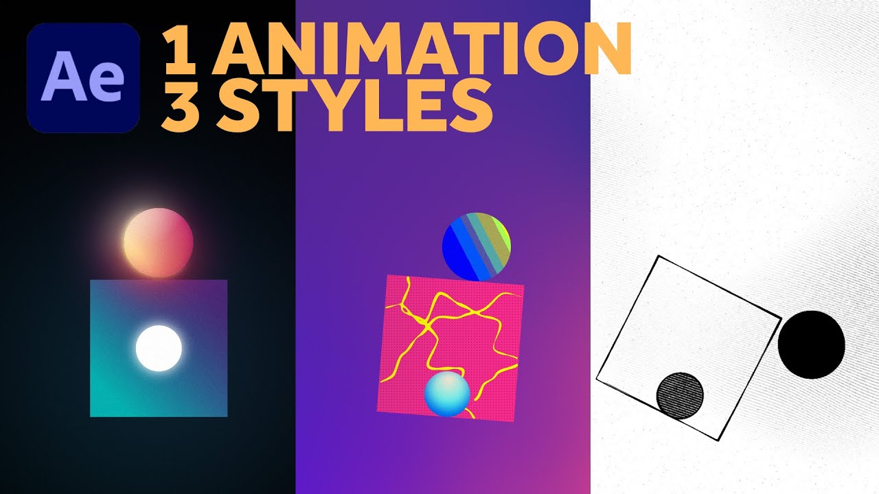 1 Animation - 3 unique Styles | After Effects Tutorial