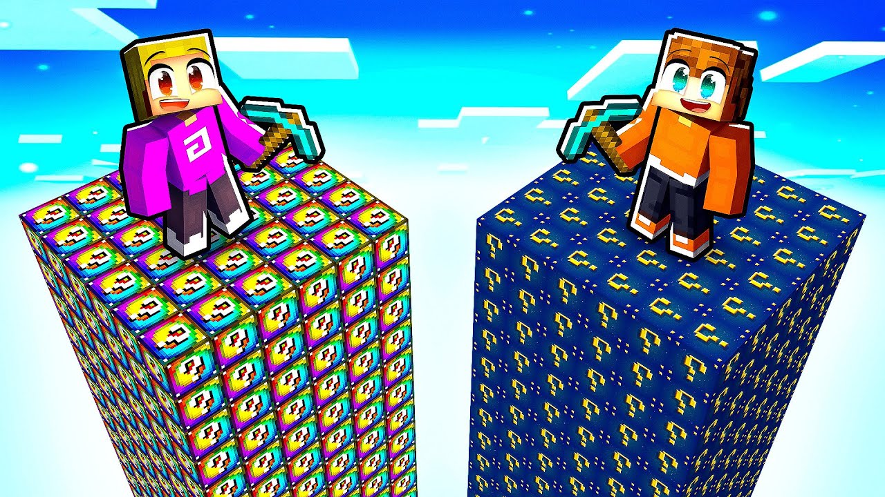 Overleven Op Een Lucky Block Chunk!