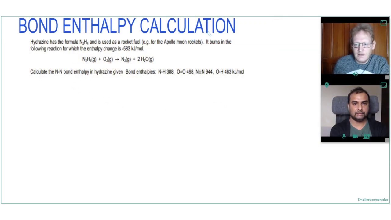 HOW to CALCULATE BOND ENTHALPY in ROCKET FUEL