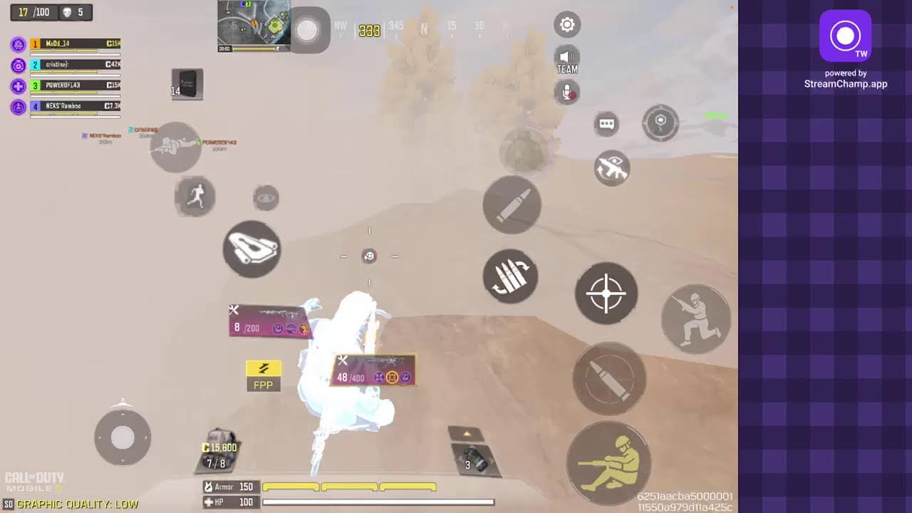 Broadcast powered by StreamChamp