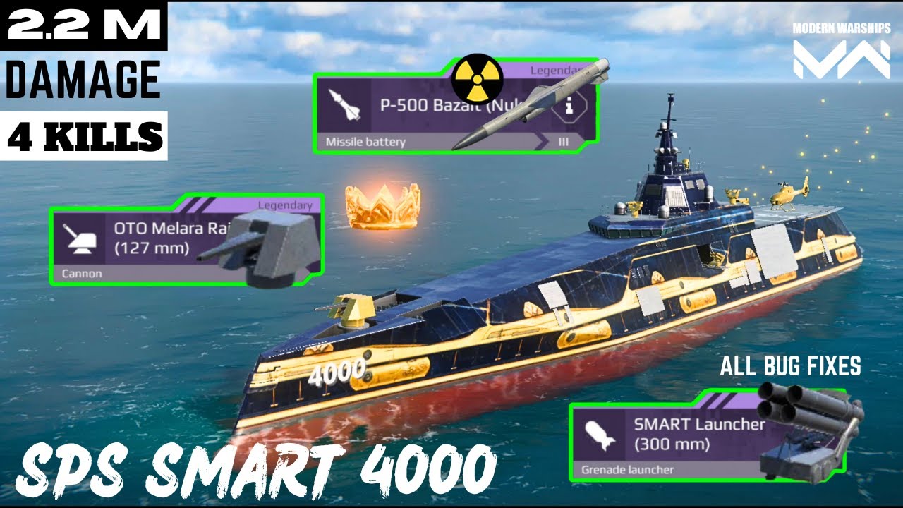 SPS SMART 4000 - With All Ranked shop Equipment 🔥- modern warships