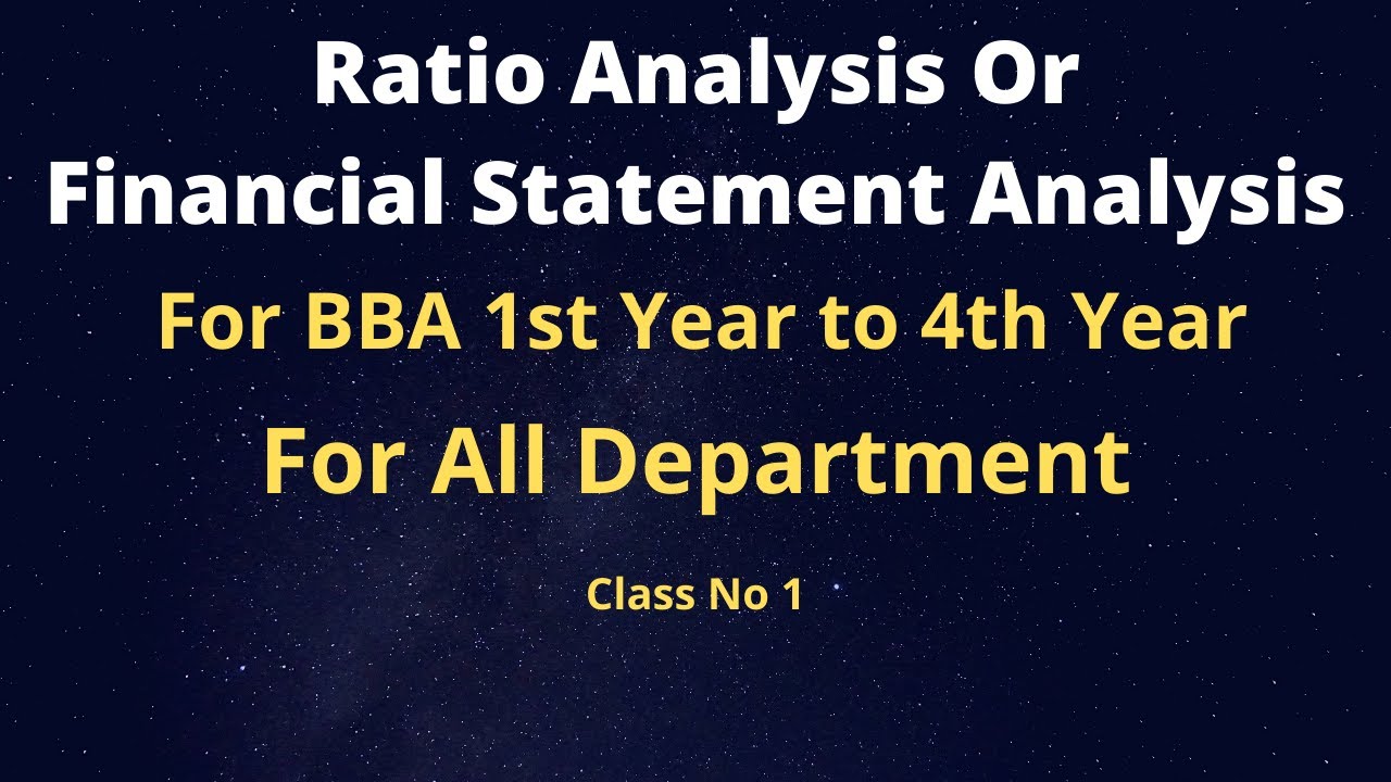 Ratio Analysis Tutorial in Bangla for BBA 1st year to 4th year (Financial Statement Analysis)