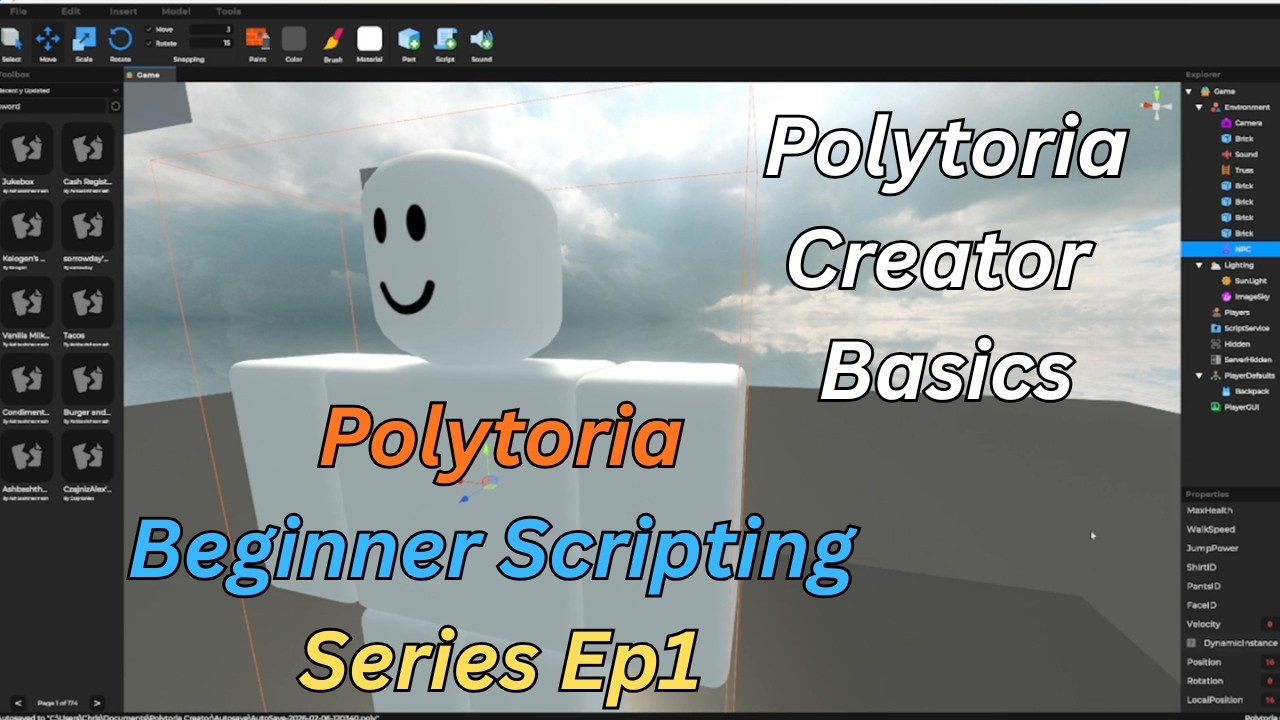 Beginner's Polytoria Scripting Tutorial #1 - Polytoria Creator Basics