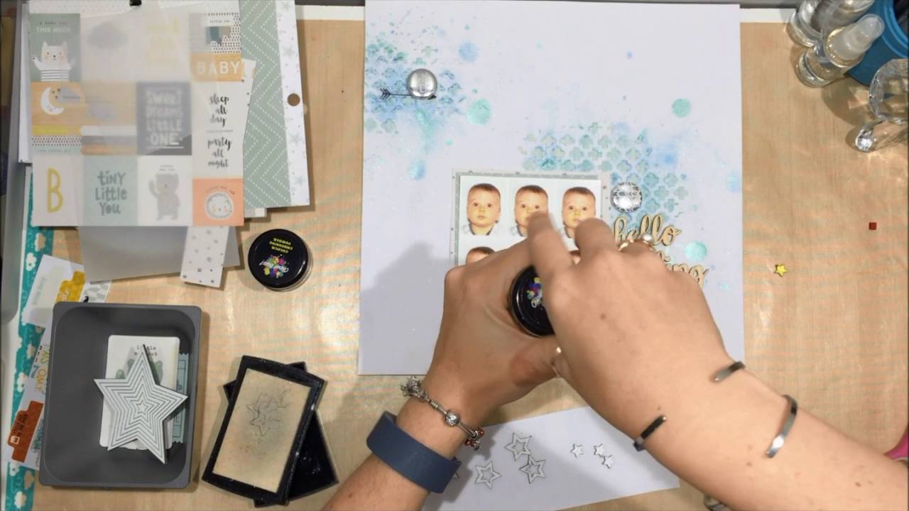 {Colour Blast Design Team} Scrapbooking Process Video #5 ~ Hello Darling