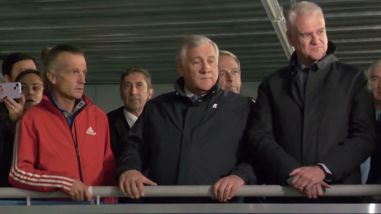 Tajani alla pista di bob di Cesana