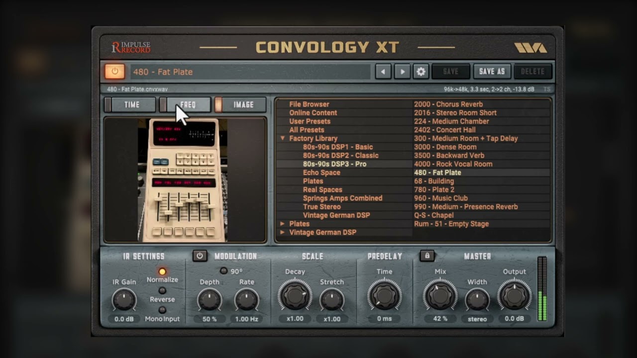 CONVOLOGY XT Free Convolution reverb with extensive vintage and real spaces libraries