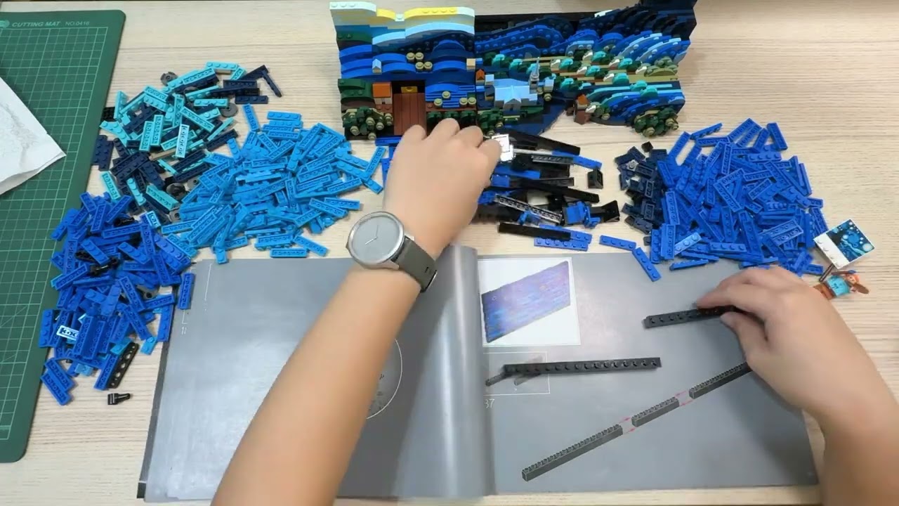 Assembling LEGO Van Gogh The Starry Night|組裝樂高梵谷星夜