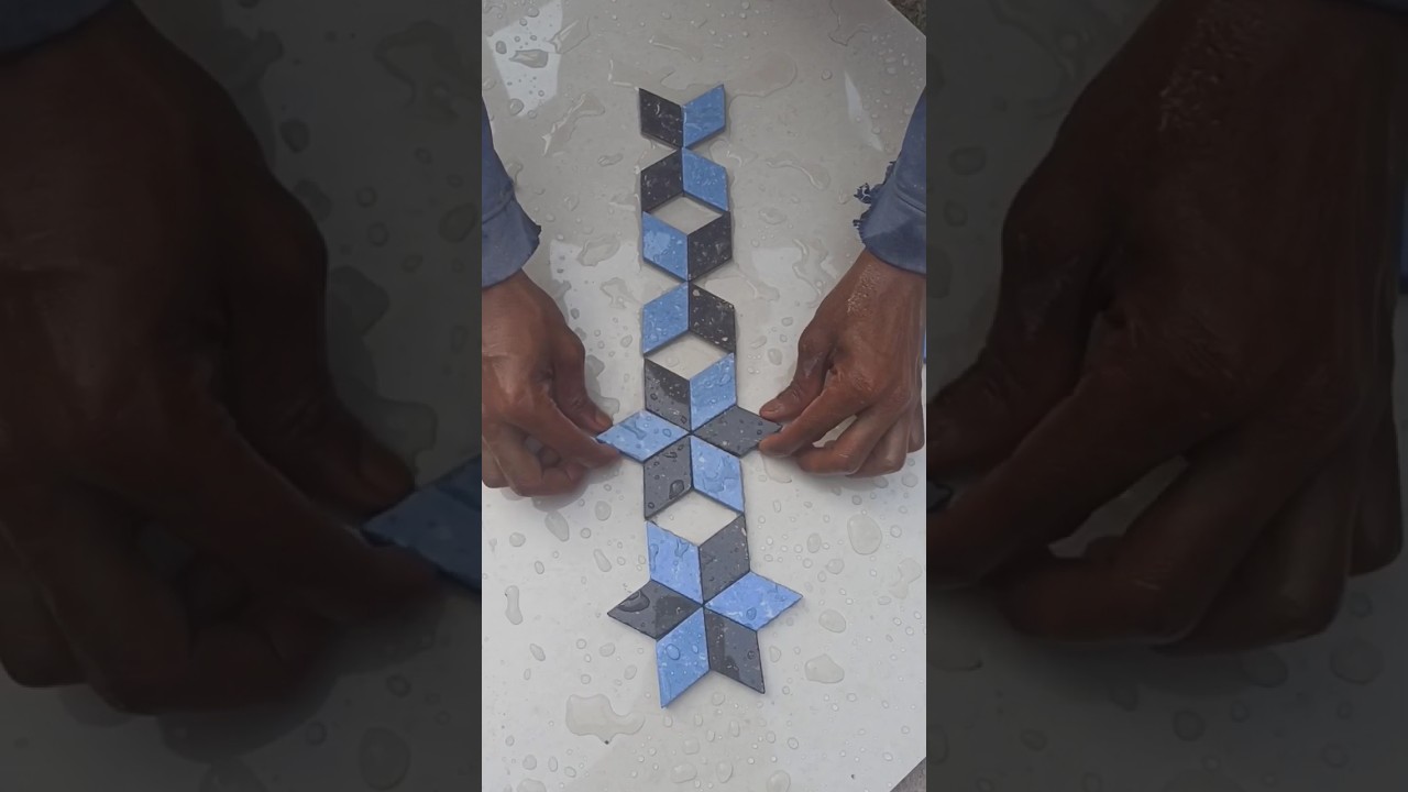 3D 6pic Barfi flower design farma #marble#corner#borderdesigns#granite#newdesign#vitrified#bathroom