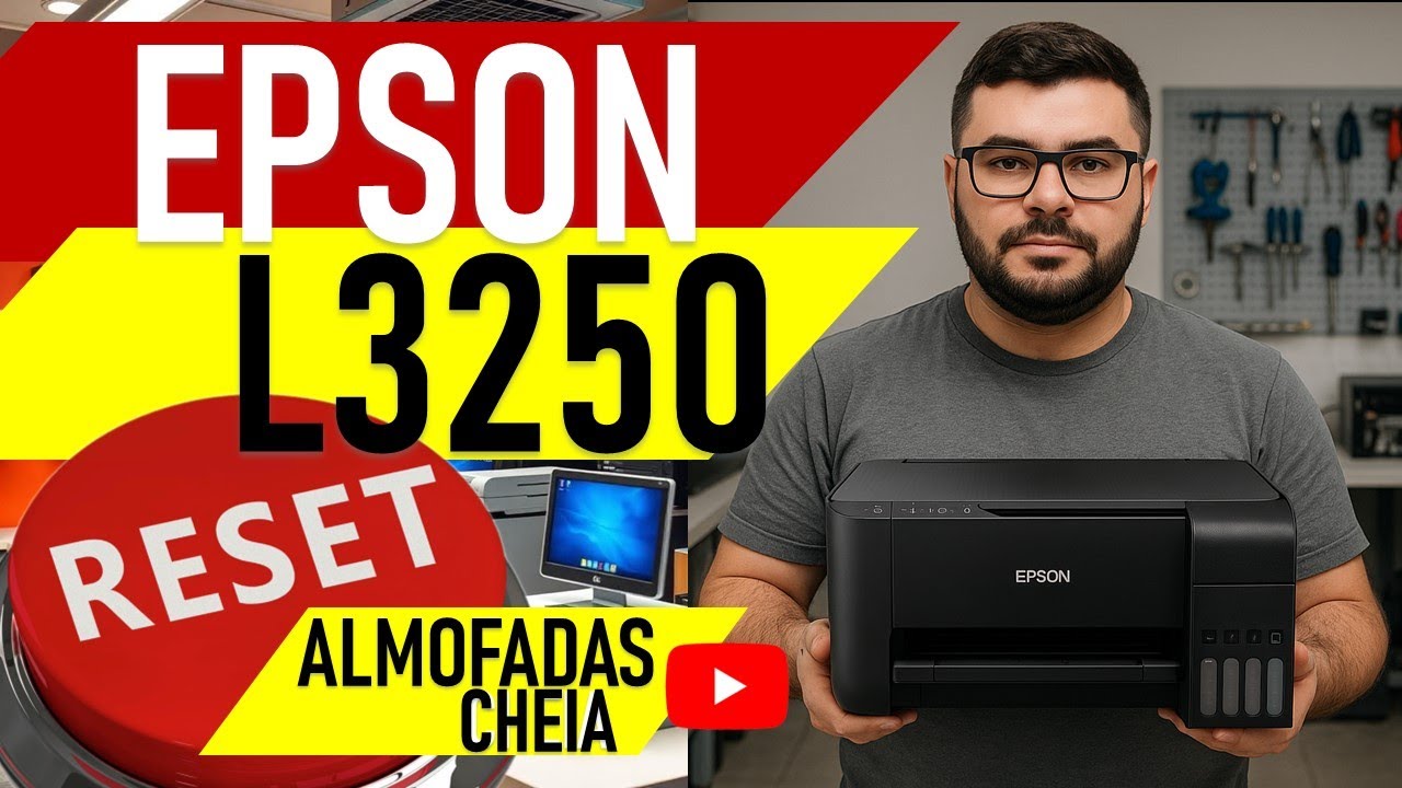 RESET almofadas Epson L3250 erro almofadas cheias solução.