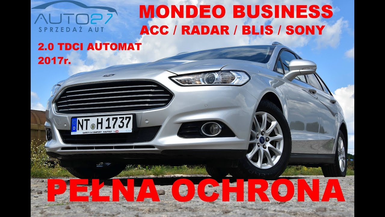 #AUTO27 - SPRZEDANY - TEST - Ford Mondeo 2.0TDCI 150 Automat. 2017r. PolarSilver. AKTYWNA OCHRONA.