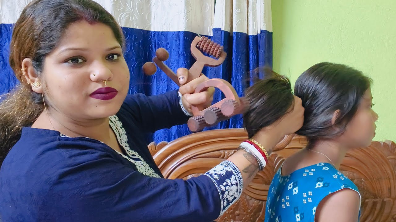 ASMR|| Smoothing Silky Soft Hair Massage Doing My Sweet Sister (Relaxation)🫶