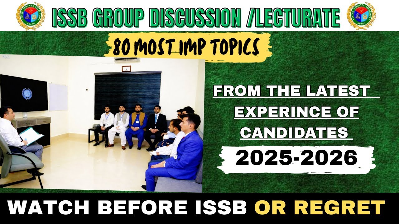 ISSB Group Discussion & Lecturette | 80 Most Repeated Topics That Will Surely Come | Complete Guide