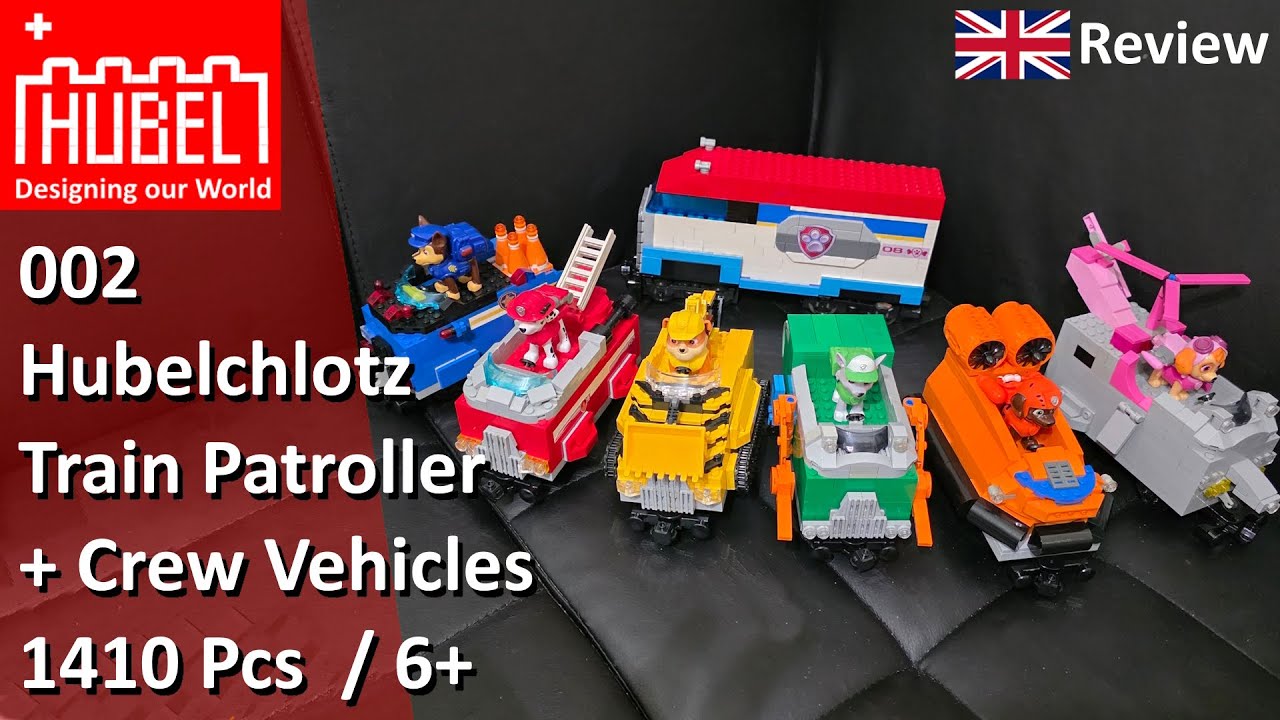 EN Review - Hubelchlotz - Paw Patrol - Train Patroller + Crew Vehicles