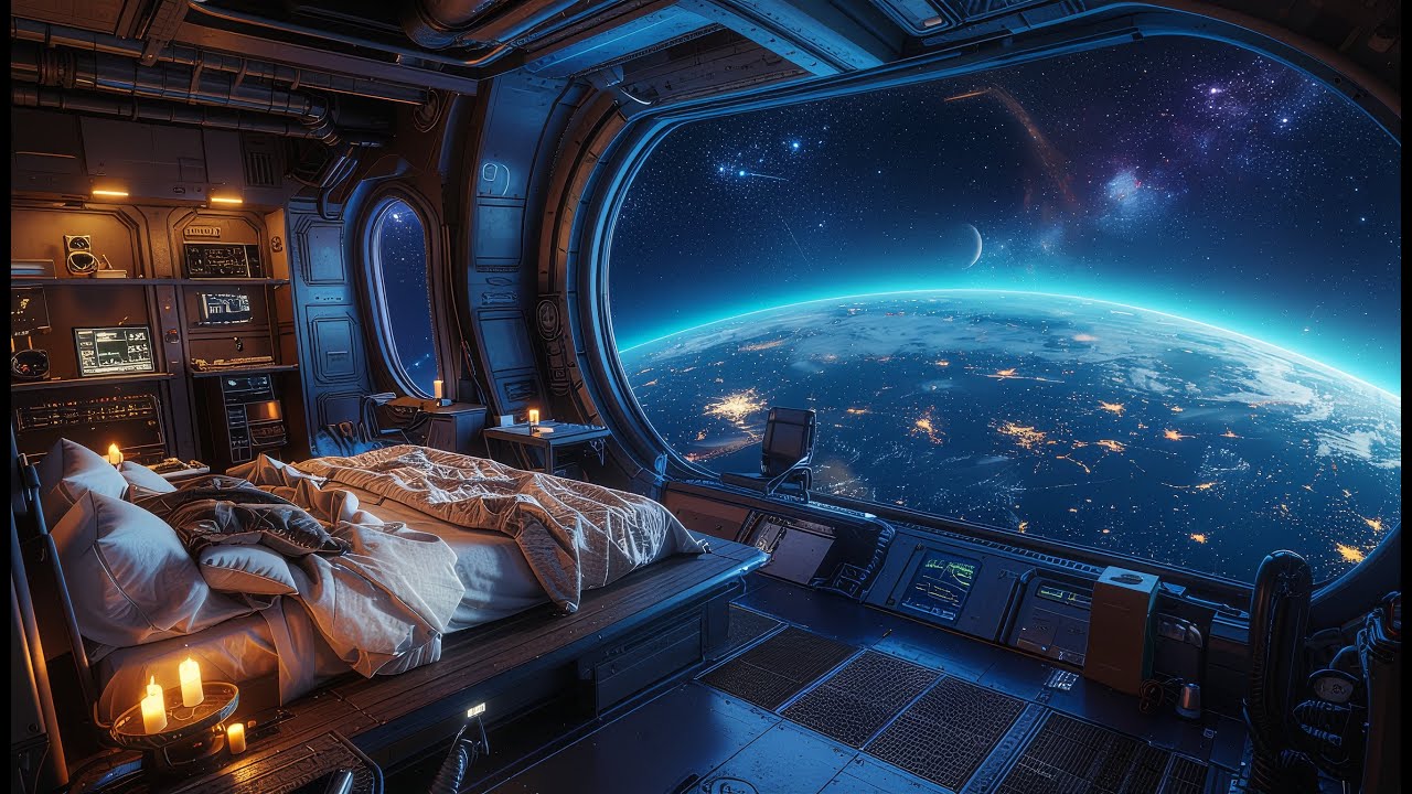 🎵 Astryx Station: Quiet Orbit above Earth| Space Ambient Music | Deep Focus & Sleep | 3 hours