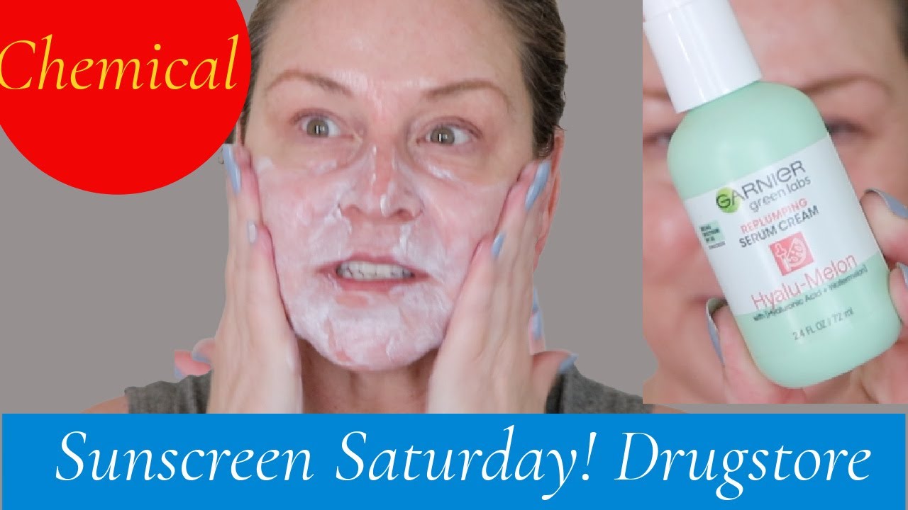 Sunscreen Saturday! Garnier Green Labs  Hyalu Melon SPF Replumping Serum Cream SPF 30 Dry or Mature