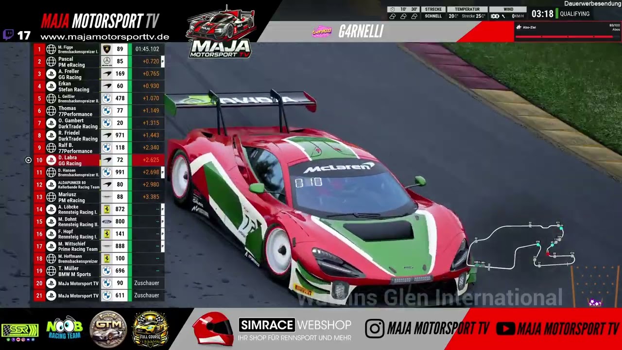 ACC | German Touring Masters - Saison 5 | Rennen 4 - 2x 45 Minuten | Watkins Glen
