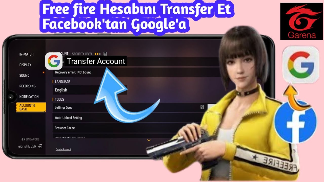 Free Fire Hesabı Facebook'tan Google'a Aktarma | Free Fire Hesap Değiştirme | Kimlik Aktarımı