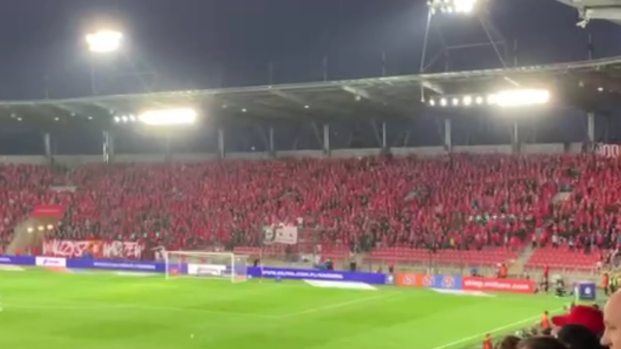 Doping kibiców Widzewa Łódź na meczu z Jagiellonią Białystok | 09.03.2025