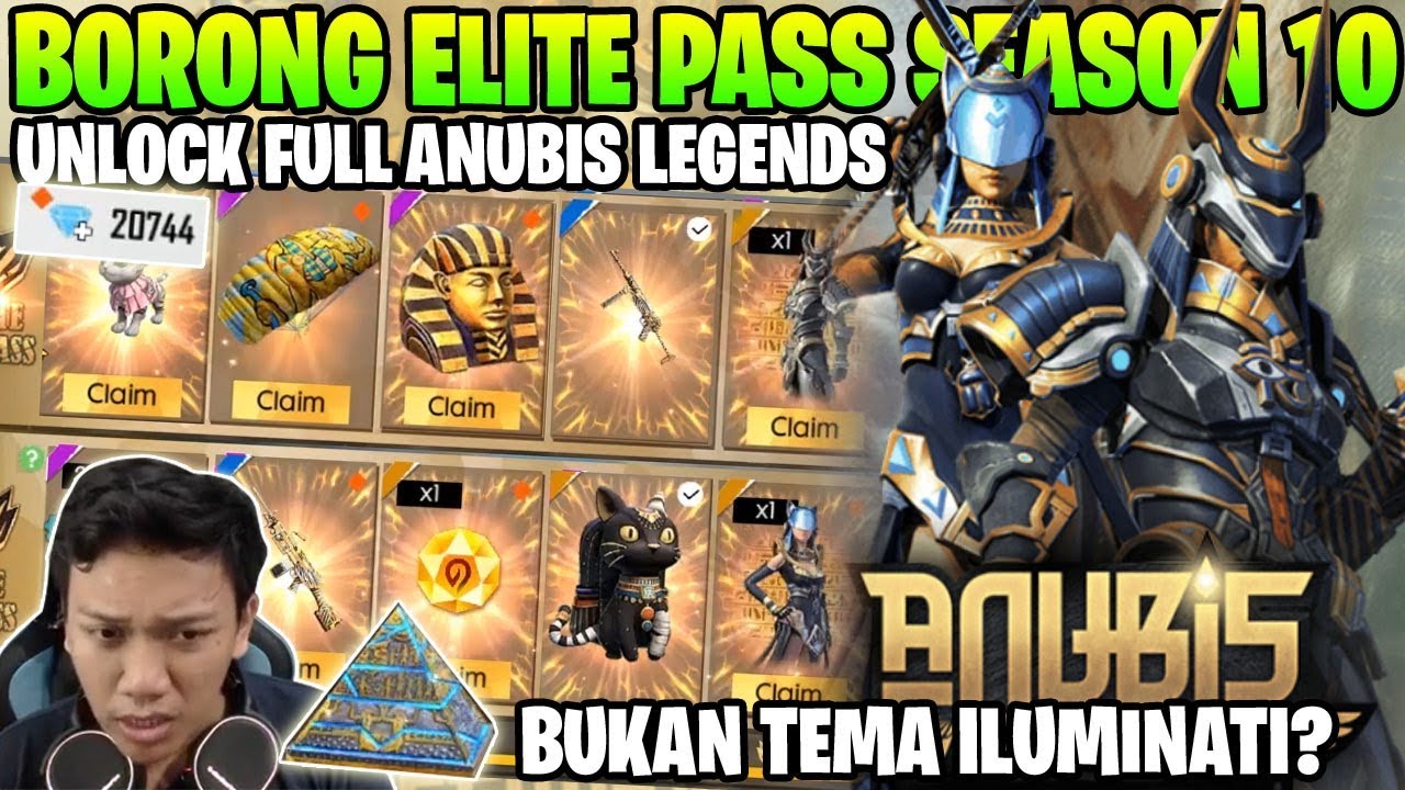 ERA MESIR! APA AJA HADIAH ELITE PASS SEASON 10 ANUBIS? - Garena Free Fire