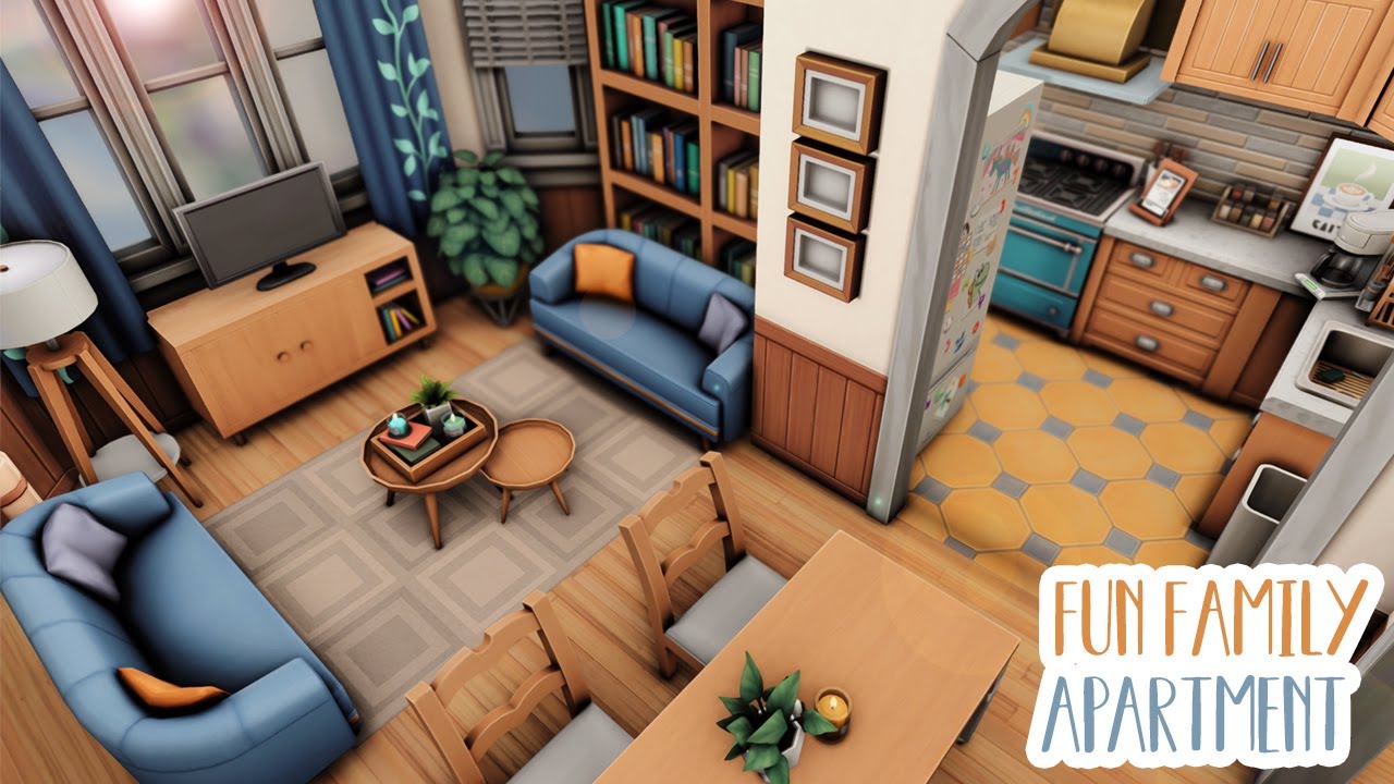 Fun Family Apartment 🧸...(Sims 4 Speed Build)