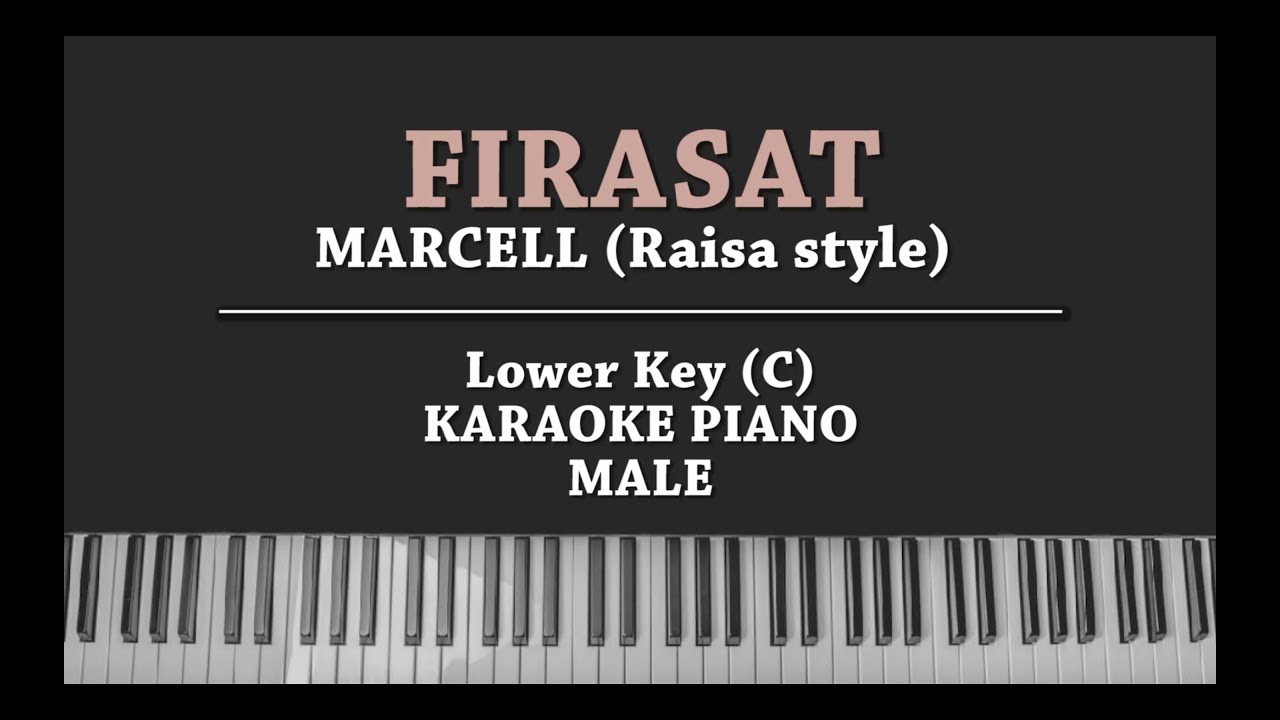 Firasat (MALE KEY KARAOKE PIANO COVER) Marcell (In Raisa Style)