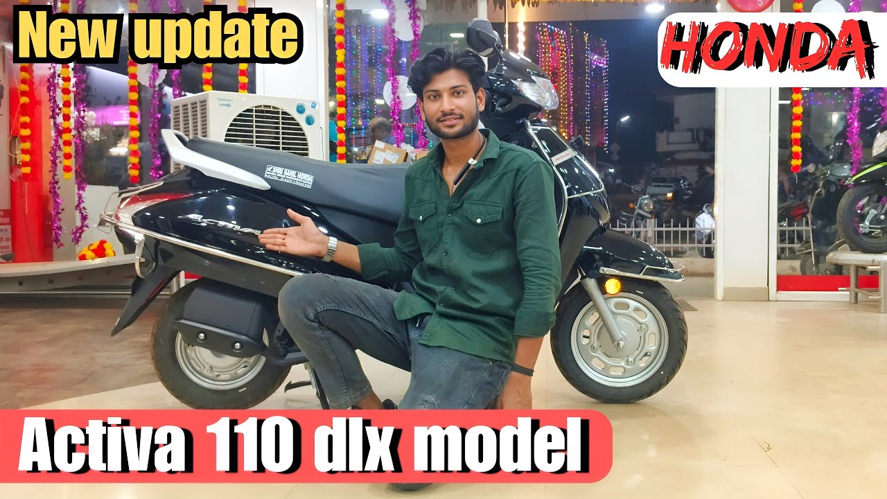 Honda Activa 110 dlx model 2024 black colour New features price average review #activa #scooter n